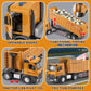 HAPYAD Dump Truck Toy for 3 4 5 6 7 Years Old Boys, Large Semi Truck with Metal Cab, Lights and Sounds, Friction Powered Tractor