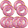 8 Pcs Kids Inflatable Donut 21.7 Inch Sprinkle Donut Pool Floats Doughnut Inflatable Swim Tube Swimming Ring Colorful Beach Part
