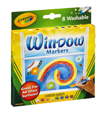 Crayola 58-8165 Washable Window Markers 8 Count