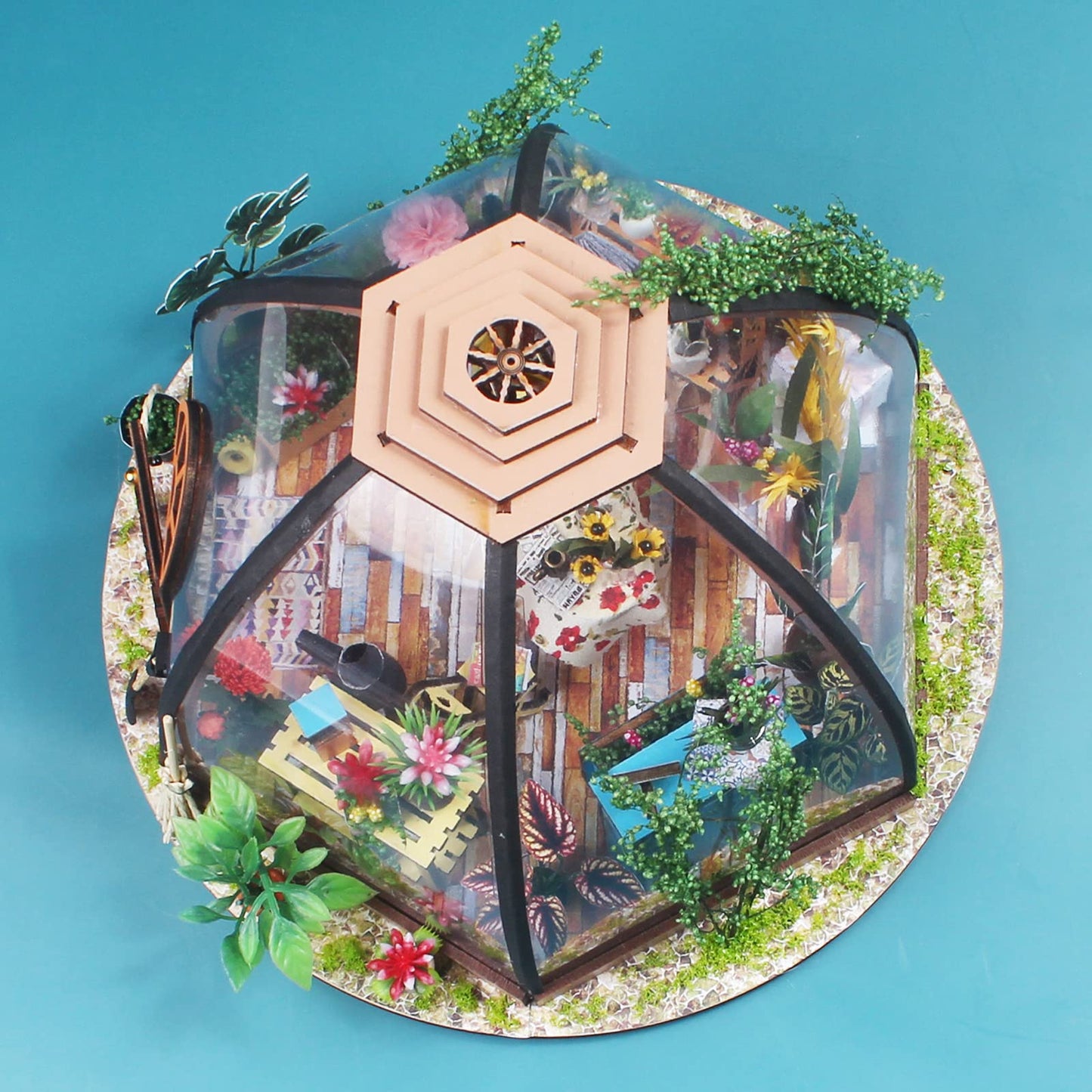 Gudoqi Diy Miniature Dollhouse Kit, Tiny 1:24 Scale House With Furniture, Great Handmade Craft Gift For Birthdays And Easter Day