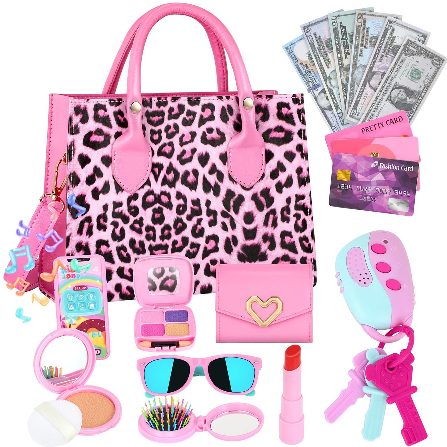 Giftinbox Play Toddler Girls Purse, Girl Toys Age 3-5 4-5 6-8, Kids Purse Toys For Girls, Birthday Gifts & Toys For 3 4 5 6 7 8+
