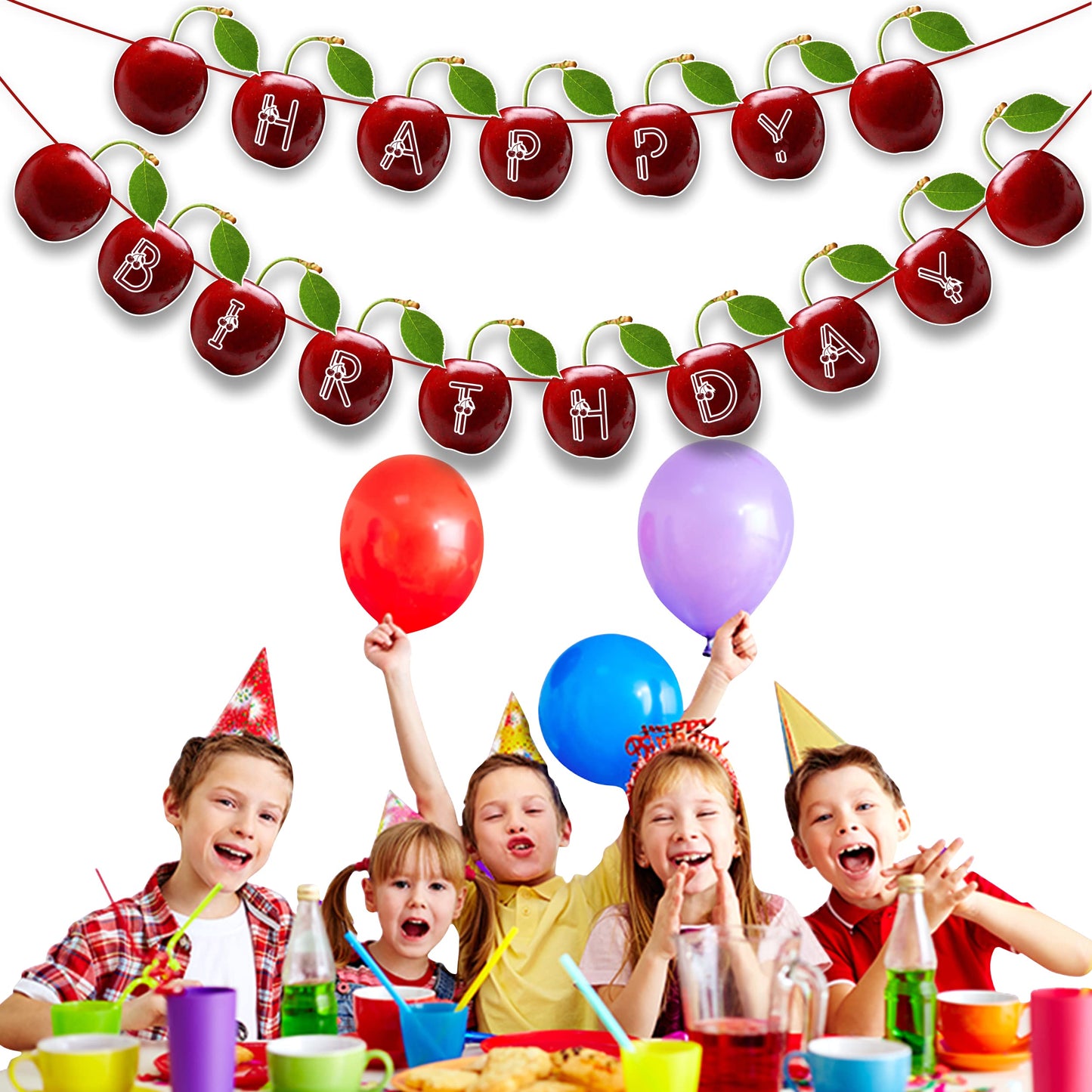 Seyal Cherry Happy Birthday Banner