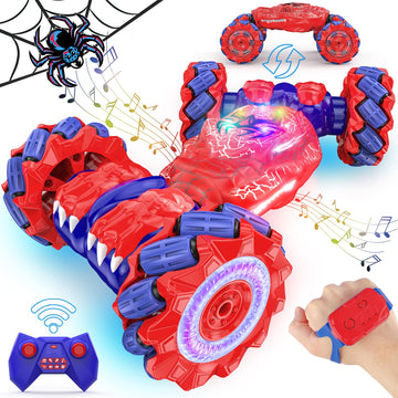 Gesture Sensing Rc Stunt Car - Boys Toys Age 6-12 With Light & Music, Hand Controlled Remote Control Car Cool Birthday Gift Idea