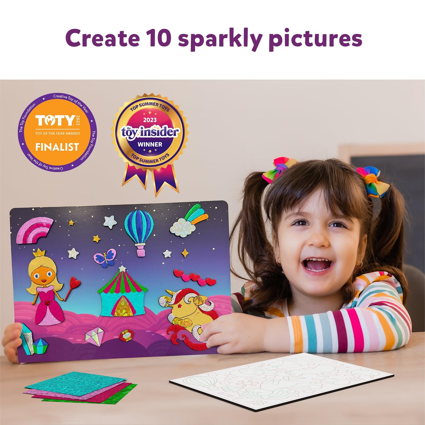 Skillmatics Foil Fun Craft Kit - No Mess Art for Kids, Ages 4-9, Multicolor, Model SKILL393FFUP
