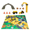 CAT Construction Toys, CAT Little Machines Vehicles Play Mat with Collectible Construction Vehicles, Sensory Toys for Kids Ages 