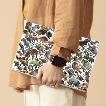 100Pcs Jurassic Dinosaur Stickers For Kids Waterproof Vinyl Dino Stickers For Waterbottle Scrapbook Laptop Skateboard Computer Stickers For Boys Girls