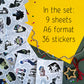 36Pcs Gorilla Stickers, Gorilla Merch, Merchandise, Rock Band Stickers, Alternative Hip Hop Band Stickers, Guitar Stickers, Musi