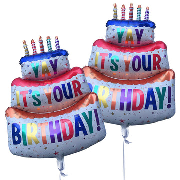 Happy Birthday Balloon Big 39'' Foil Inflated Mylar Balloons Large Self-Inflating Happy Bday Delivery Ballon Party Decoration In