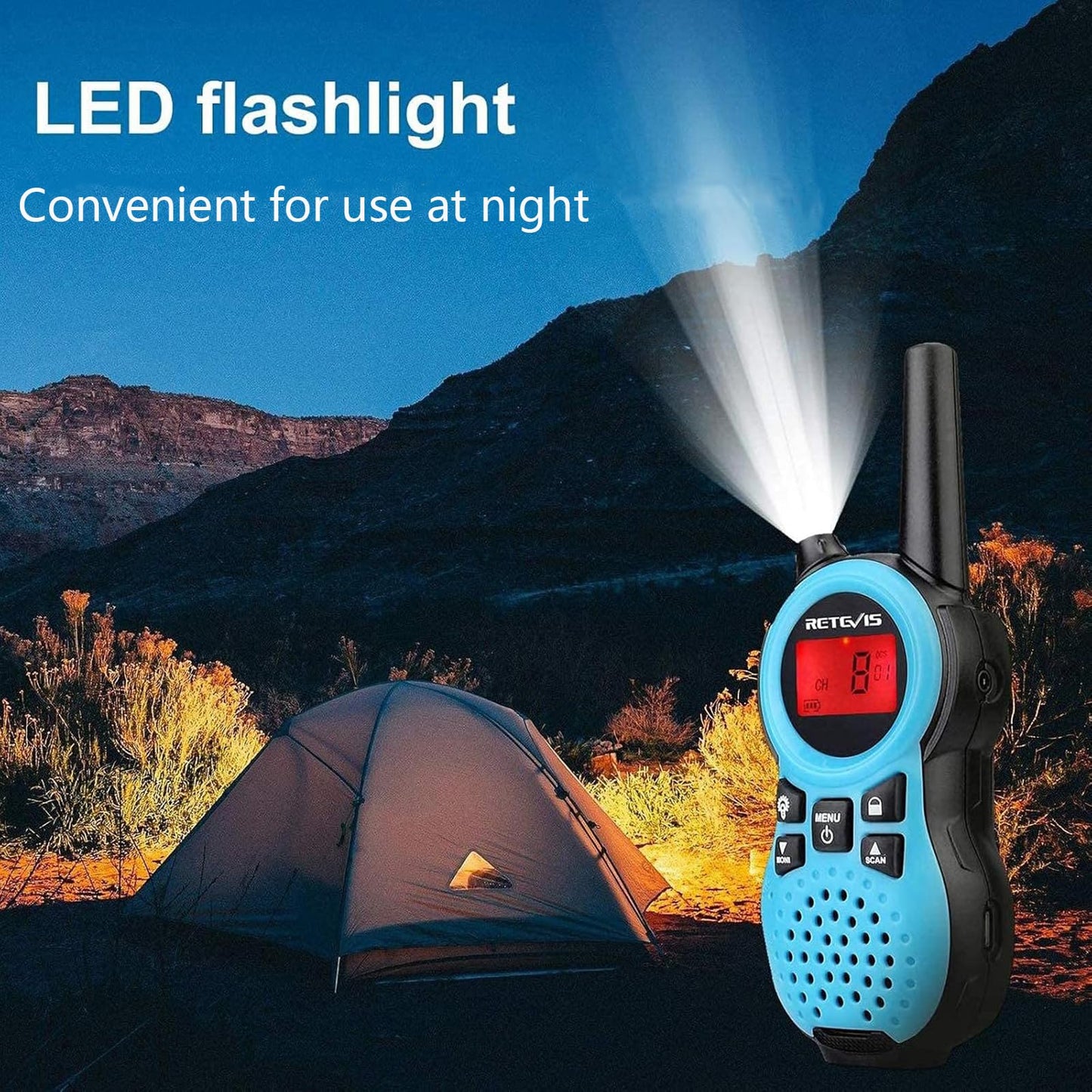 Retevis Rt38 Walkie Talkies For Kids,Kids Toys For 6-12 Year Old Boy Girl,Mini Size Usb Port,Long Range Frs Radio,Camping Hiking Outdoor(Blue 1 Pair)