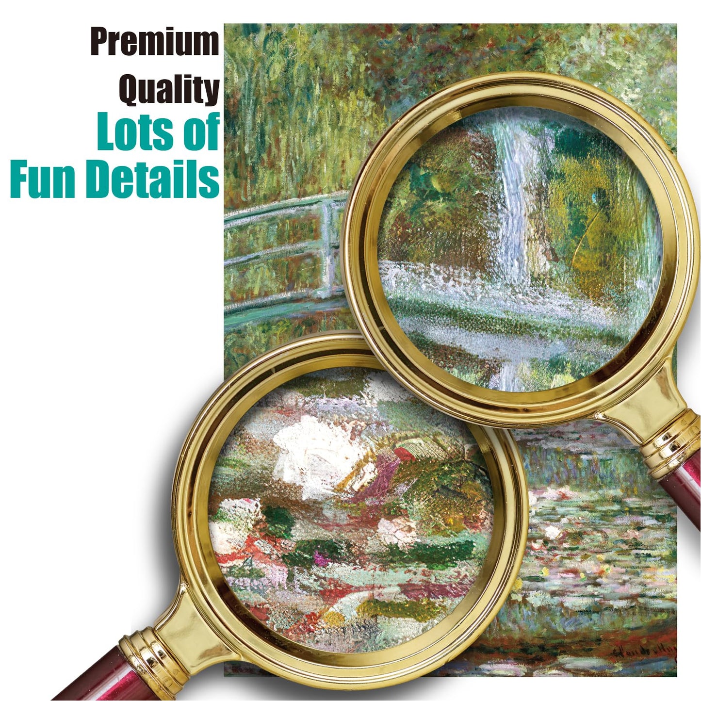 Antelope - 1000 Piece Puzzle For Adults, Bridge Over A Pond Of Water Lilies, By Claude Monet, 1899 - Officially Licensed, Jigsaw Puzzles 1000 Pieces, High Resolution, Matte Finish, No Dust