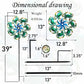 COOZZYHOUR 39'' Crab Wind Spinners Metal Windmill Garden Stake,Ocean Theme Outdoor Wind Spinner,Wind Sculptures Yard Art Decorat