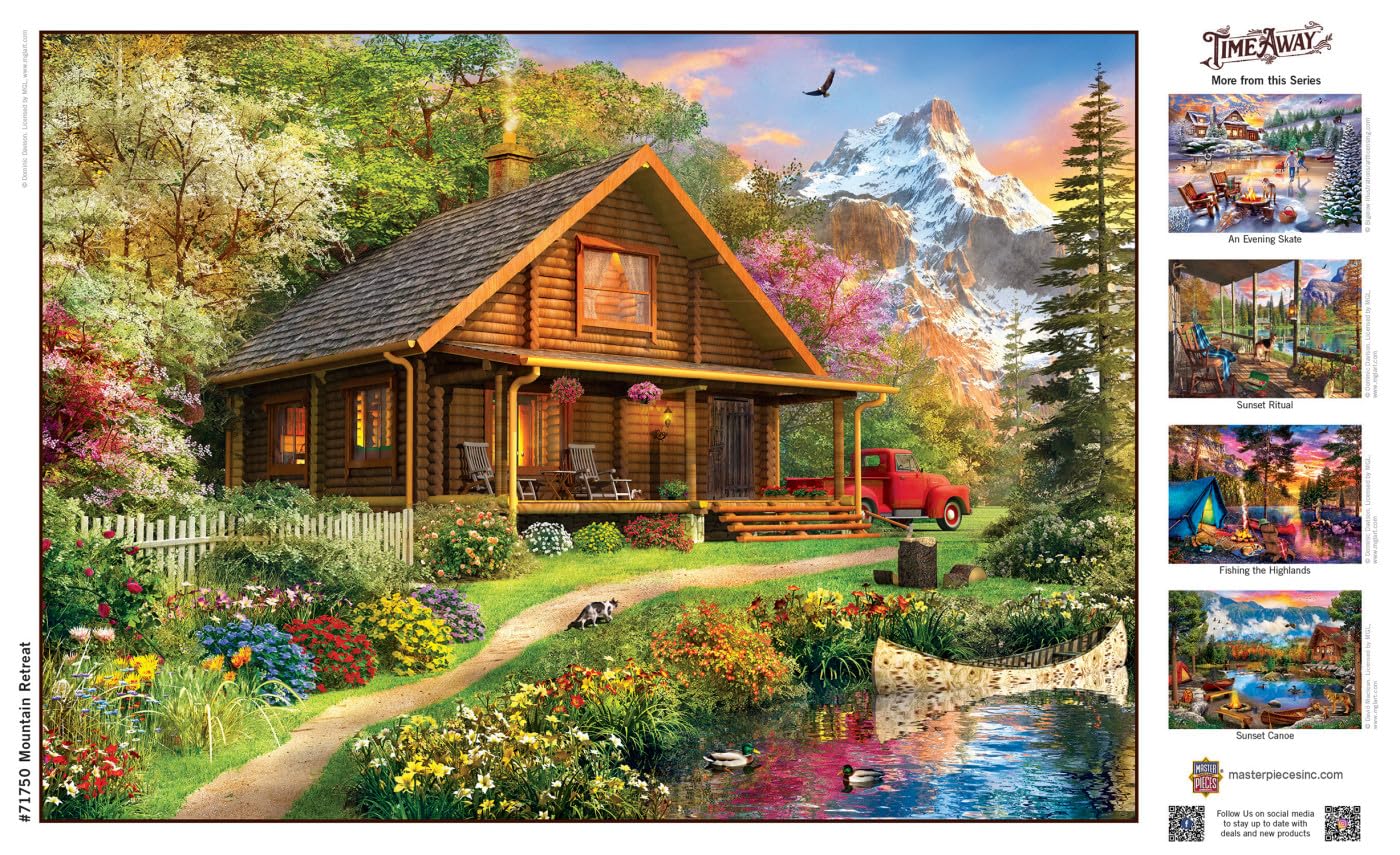 Masterpieces 1000 Piece Jigsaw Puzzle For Adults, Family, Or Youth - Mountain Retreat - 19.25''X26.75''