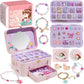 ROOCHKD Charm Bracelet Making Kit Girls Toys, DIY Jewelry Making Crafts and Decorations, Art Supplies Class Activity for Kids Bi