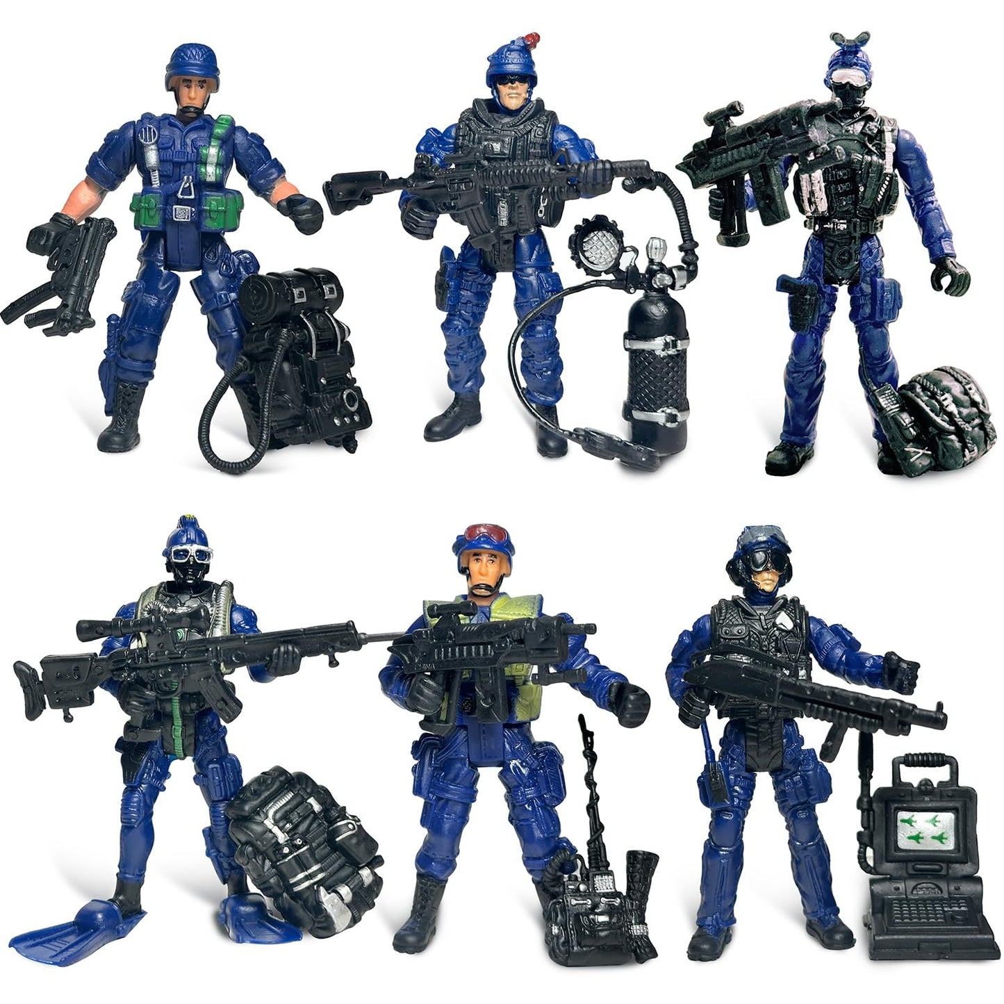 Baimiby Army Men Army Men Action Figure with  Military Soldier Playset SWAT Team Toy Birthday Gift Boy Age 4-7