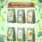 Hapibidesign Watercolor Safari Party Favor Bags - 24 Pcs Jungle Party Candy Bags With Stickers - Jungle Goodie Gift Treat Bags -