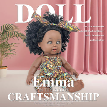 Nice2You Black Baby Doll, 10 Inch American African Black Girl Doll With Dress, Realistic Reborn Baby Doll For Kids Aged 2 3 4 5 6, Silicone Small Black Doll Toy With Curly Hair For Birthday