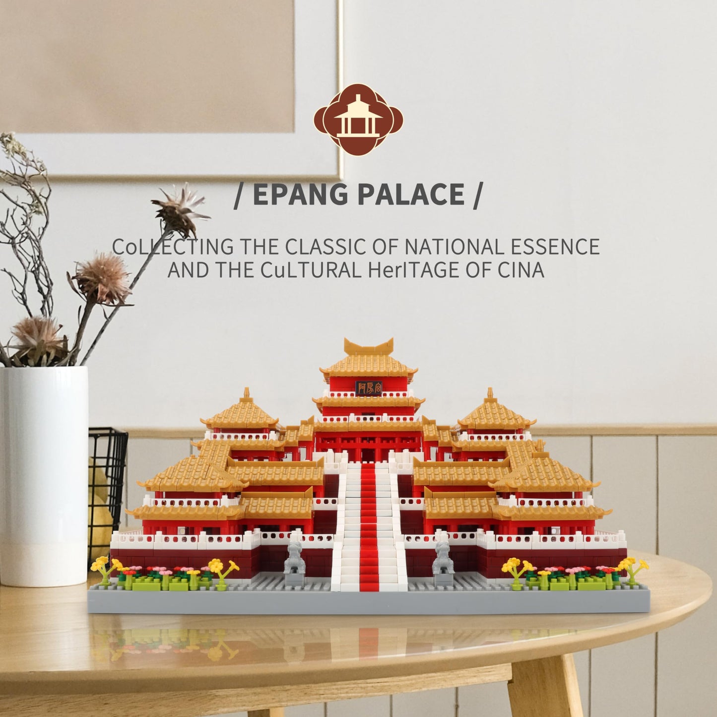 Wriyvngs Chinese Architecture Micro Building Blocks Set Epang Palace 3050Pcs Creative Toy Building Sets Best Present For Adults