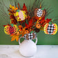 Winlyn 24 Sets Fall Pumpkin Ornaments Decorations Art Sets DIY 3D Fall Pumpkin Craft Kits Pumpkin Fall Maple Leaf Foam Stickers