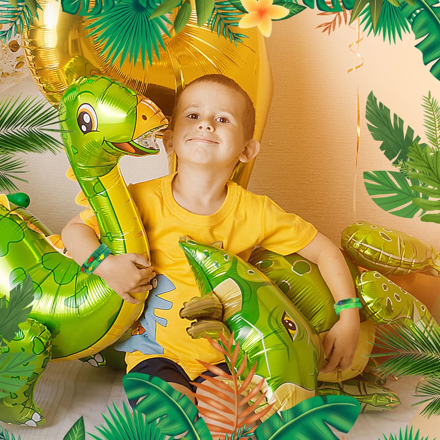 30 Pack Dinosaurs Silicone Wristbands Dinosaurs Wristband Bracelets Dinosaur Party Favors Bracelet Gifts Bag Stuffer for Jungle