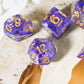 Hddais Dnd Dice Set, 7Pcs Polyhedral Dice Set Filled With Colorful Foil For Dungeons And Dragons, Purple D&D Dice For Role Playi
