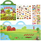Astaron Reusable Sticker Book For Toddlers, 88 Pcs Farm Harvest Stickers Road Trip Activities Car Airplane Activities Travel Toys For Kids, Kids Quiet Time Activities (2-6 Age)