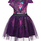 Wonderbabe Descendants Dress Mal Halloween Costumes Girls Tulle Mesh Dress Costume Fancy Party Cosplay Outfit Size 9-10T