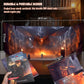 CZYY 4-Panel DM Screen - Black Cardboard Game Master Shield with Erasable Pockets for RPG & Dungeon Masters, Small Size, Style A