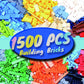 Huizdq 1500 Pieces Building Bricks, Classic Bulk Small Blocks, Classic Building Bricks Set Basic Building Blocks Compatible With