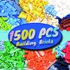 Huizdq 1500 Pieces Building Bricks, Classic Bulk Small Blocks, Classic Building Bricks Set Basic Building Blocks Compatible With
