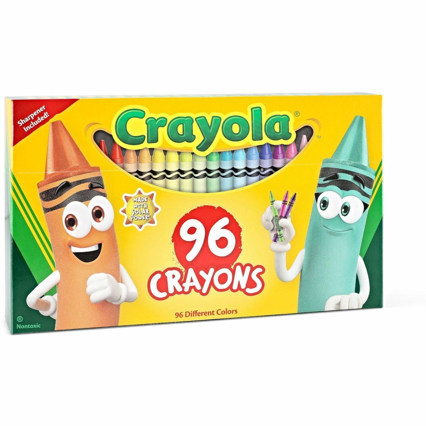 Crayola Classic Color Crayons in Flip-Top Pack with Sharpener, 96 Colors, Gift for Kids