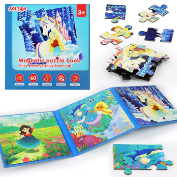 Puzzles For Kids 3-5 Girls 60 Pieces Travel Puzzles For Kids Age 4-6 Airplane Car Road Trip Activities Games Toys 3 4 5 6 7 8 Ye