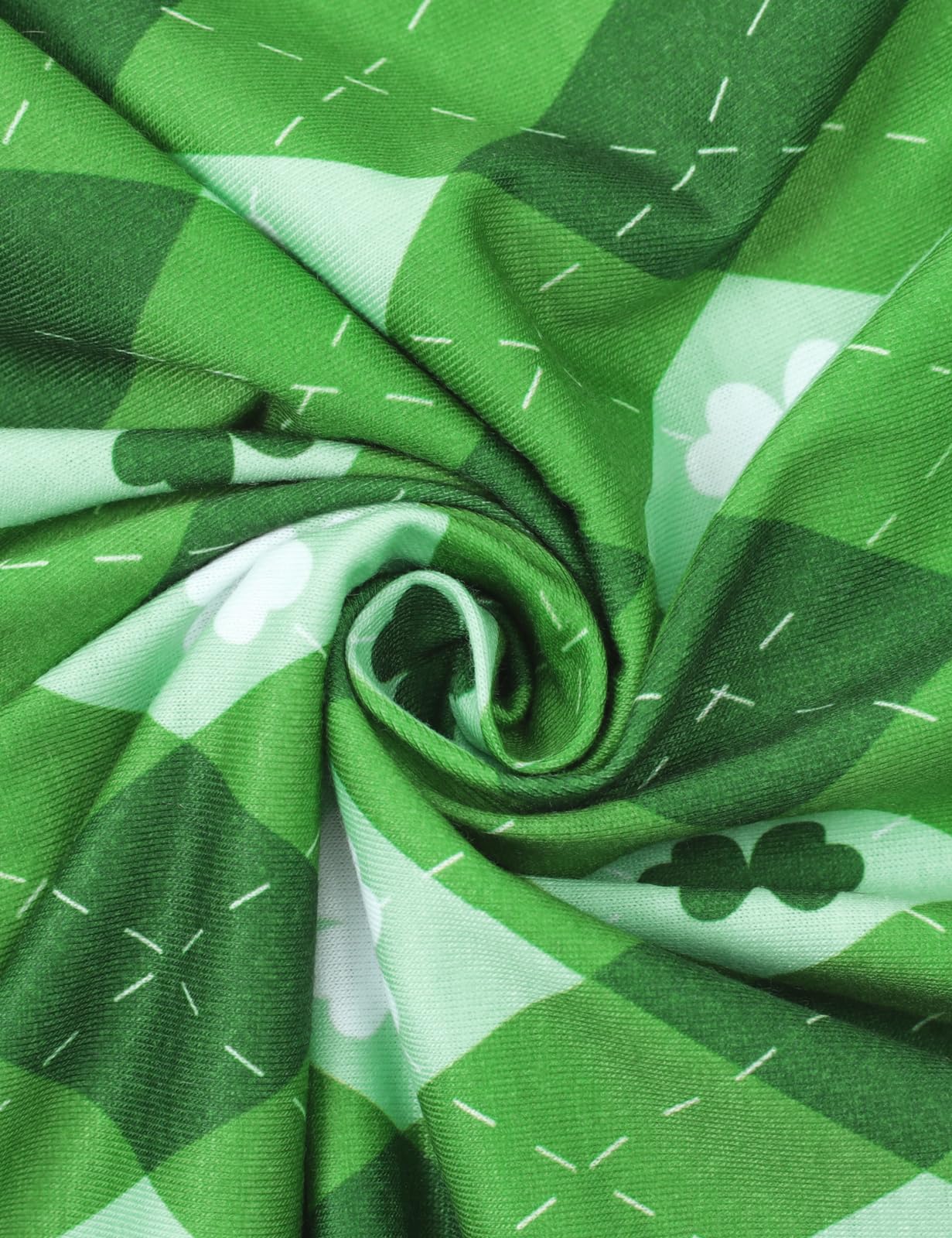 Cosland Girls St Patricks Day Dresses Kids Rhombus Outfits, Green, Small