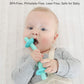 Teething Tube With Safety Shield Baby Hollow Teether Sensory Toys Gum Massager, Food-Grade Silicone For Infant 3-12 Months Boys