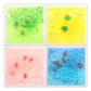 LONGKING 4-Sheet Liquid Square Sensory Tiles, Animal Pattern, Colorful Floor Tile for Play Centers, Playroom, Lava Tiles, 11.8x1