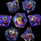 HAOMEJA Resin Dragon DND Dice Set 7 PCS Sharp Edges D&D Dice with Gift Random Dragon Eye Bag Apply to Dungeons and Dragons Role