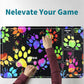 RWUTYTIUL Dog Paw Print Card Playmat 24 X 14 Inch with Tube Bag, Card Gameplay Mat with Zones Commander Deck Board MTG RPG CCG T