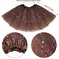 Dxhycc Cat Costume Leopard Cat Ears Headband Tail Bowtie Tutu And Leopard Face Sticker For Halloween Dress Up