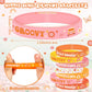 Sasylvia Hippie Boho Silicone Bracelets Groovy Retro Wristbands Hippie Rainbow Bracelets Daisy Flower Peace And Love Wristbands