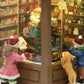 MOMENTS IN TIME Lighted Santa’s Toy Shop Village, 8.8” Battery Operated LED, Music & Animation, Red, Model NM-X20135AA