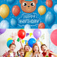 Cute Bear Birthday Party Decoration Cute Bear Happy Birthday Backdrop Cute Bear Photo Background Banner Poster For Kids Boys Bir