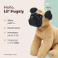 Bearington Lil' Pugsly Small Plush Pug Stuffed Animal Puppy Dog, 6 Inch