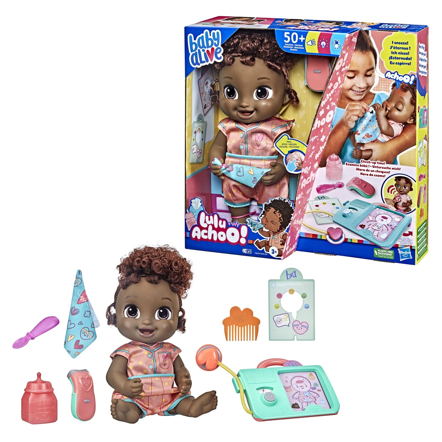 Baby Alive Lulu Achoo Doll, 12-Inch Interactive Doctor Play Toy with Lights, Sounds, Movements and Tools, Kids Ages 3 and Up