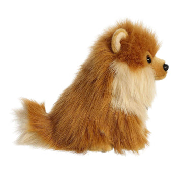Aurora® Adorable Miyoni® Tots Pomeranian Pup Stuffed Animal - Lifelike Detail - Cherished Companionship - Brown 9 Inches