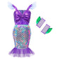 Jeowoqao Mermaid Princess Dress Up Costume, Girls Dress Up Pretend Play Clothes Gift 13Pcs Princess Costume For Little Girls Age 3 4 5 6 Years