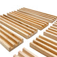 SUTIMSHE Wooden Domino Racks Set of 8 - Natural Holders for Mexican Train & Chickenfoot Games, Dominoes NOT Included