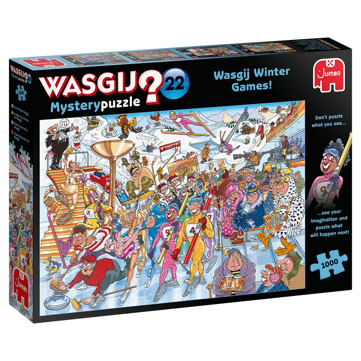Jumbo, Wasgij, Mystery 22 - Wasgij Winter Games!, Unique Collectable Jigsaw Puzzle For Adults, 1,000 Piece