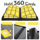 Card Binder 9 Pocket for 360 Cards - enhanced Trading Card Binder with Sleeves Protection  Side Loading Card Collection Binder for TCG  MTG  YGO  One Piece Collectible Cards (Yellow)