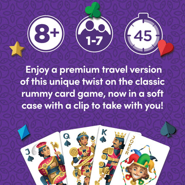 Five Crowns Travel Case Bundle, Cards, Scorecard Included - Card Game For Kids And Adults, Family Game Night, The Game Isn? Over