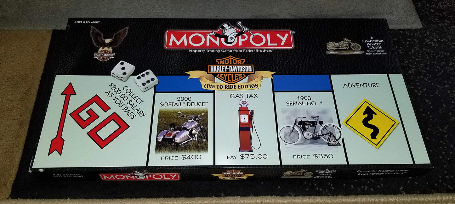 Harley-Davidson Live To Ride Collector'S Edition Monopoly Board Game