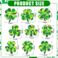 WinnerWhy 36 Sets St. Patricks Day Shamrock Suncatchers Ornaments Decorations DIY Window Paint Suncatchers Craft Kits Lucky Sha